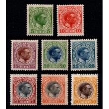 Dansk Vestindien.  Chr. X.  Komplet sæt.